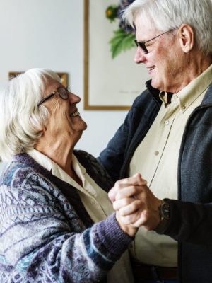 Senior couple dancing