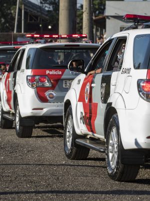 O Secretário da Segurança Pública, Mágino Alves Barbosa Filho, participou da solenidade de comemoração do primeiro aniversário do 4o. Batalhão de Ações Especiais da zona leste da capital paulista. Foto: Marcelo Chello/SSP